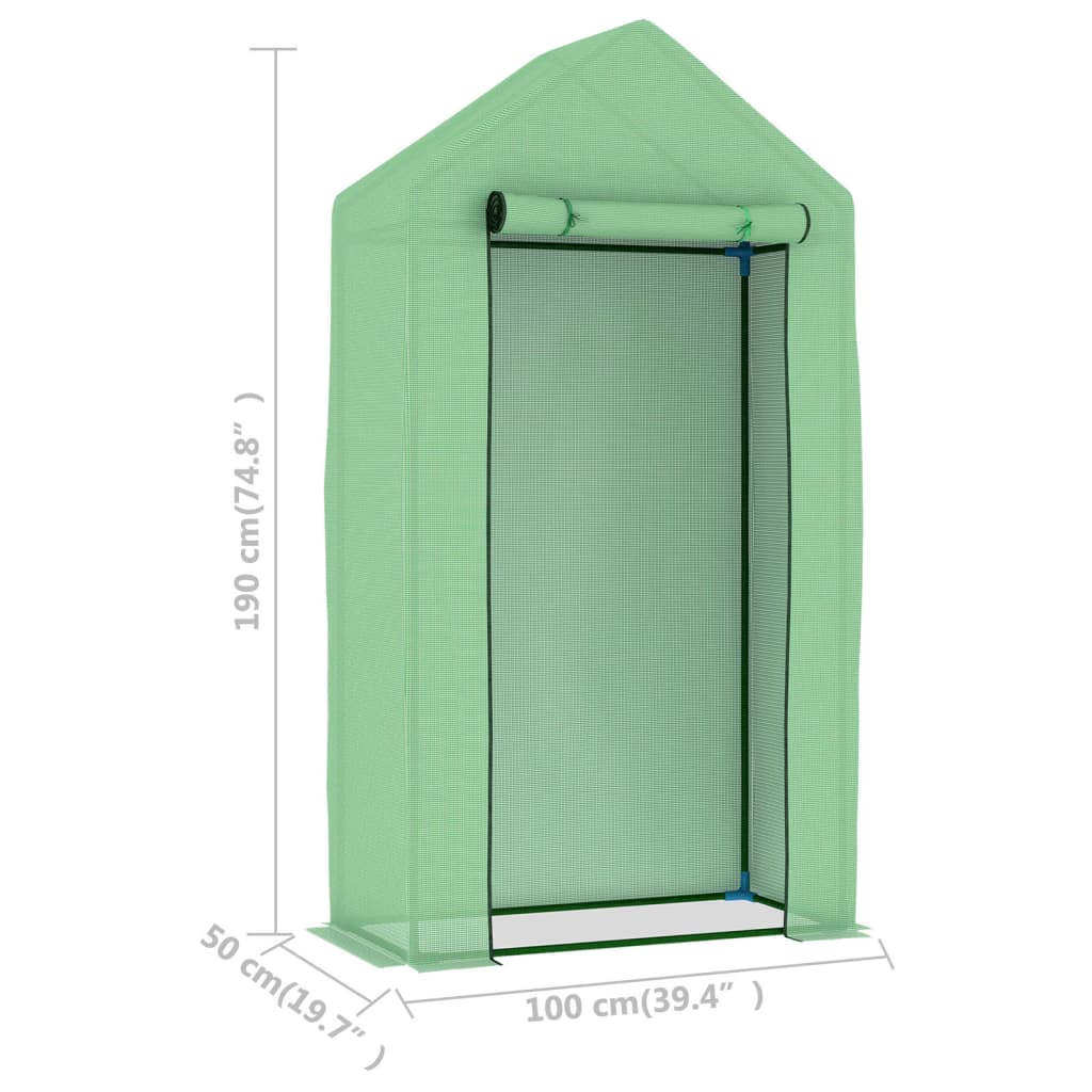 Gewächshaus Mit Stahlrahmen 0,5 M² 1X0,5X1,9 M
