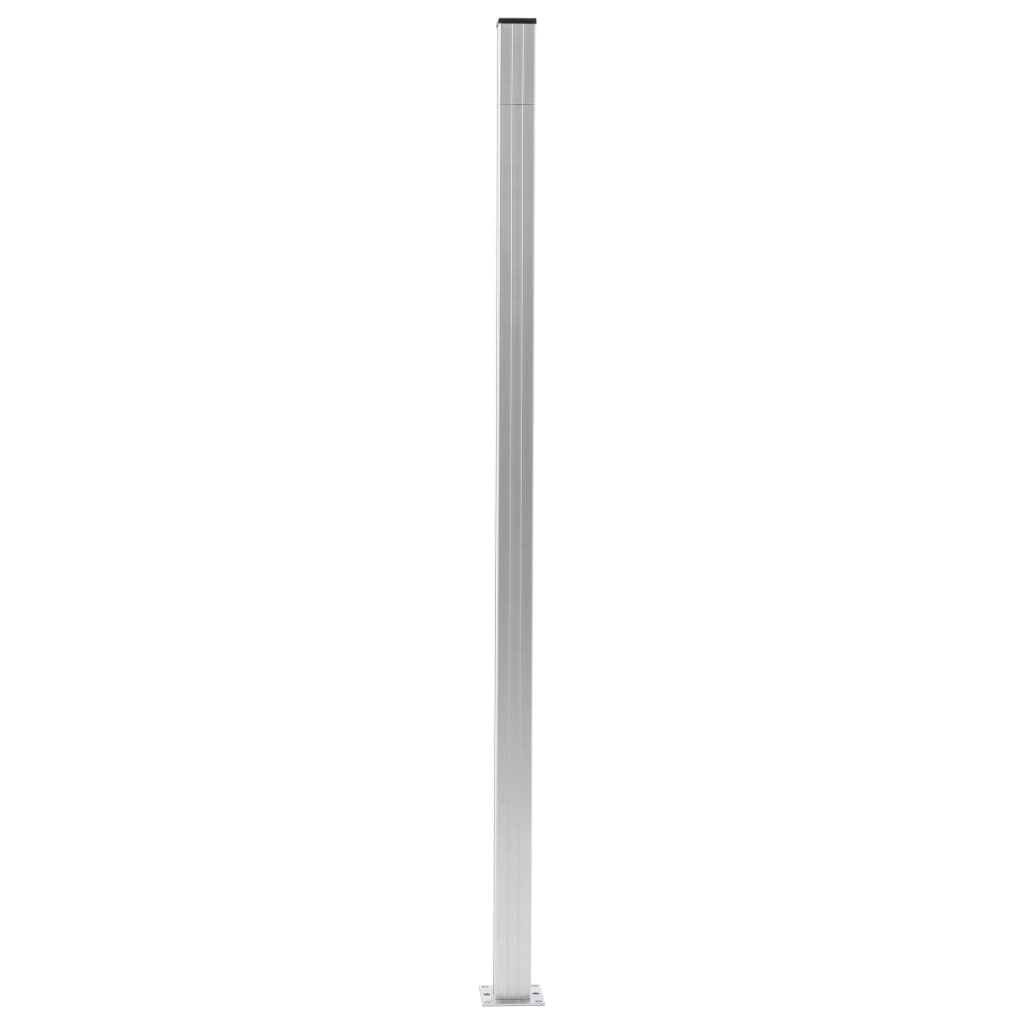 Zaunpfosten 3 Stk. Aluminium 185 Cm