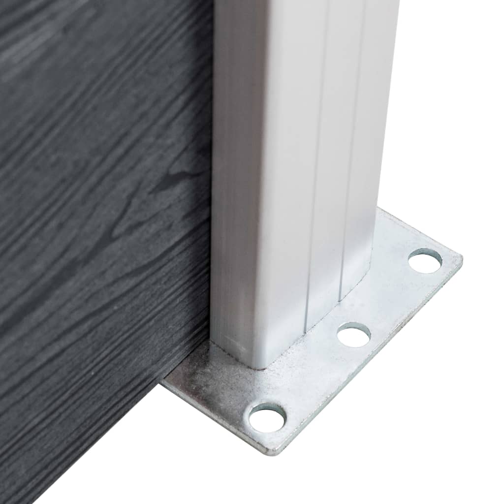 Zaunpfosten 3 Stk. Aluminium 185 Cm