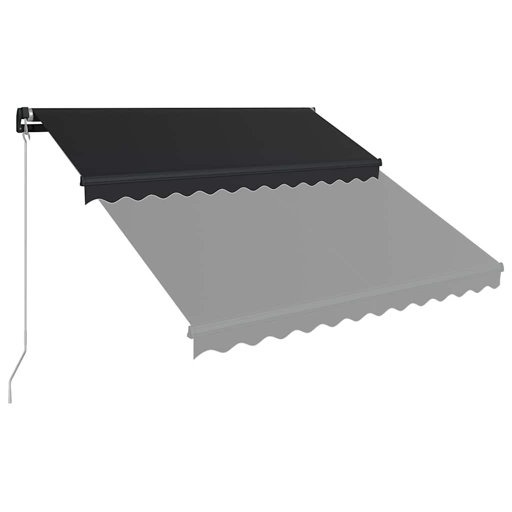 Markise Manuell Einziehbar Mit Led Anthrazit