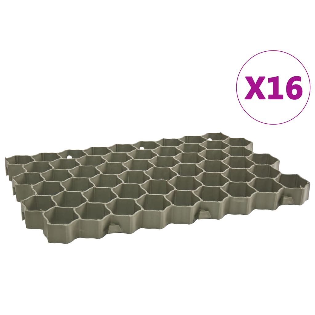 Rasenwaben 16 Stk. 60X40X3 Cm Kunststoff
