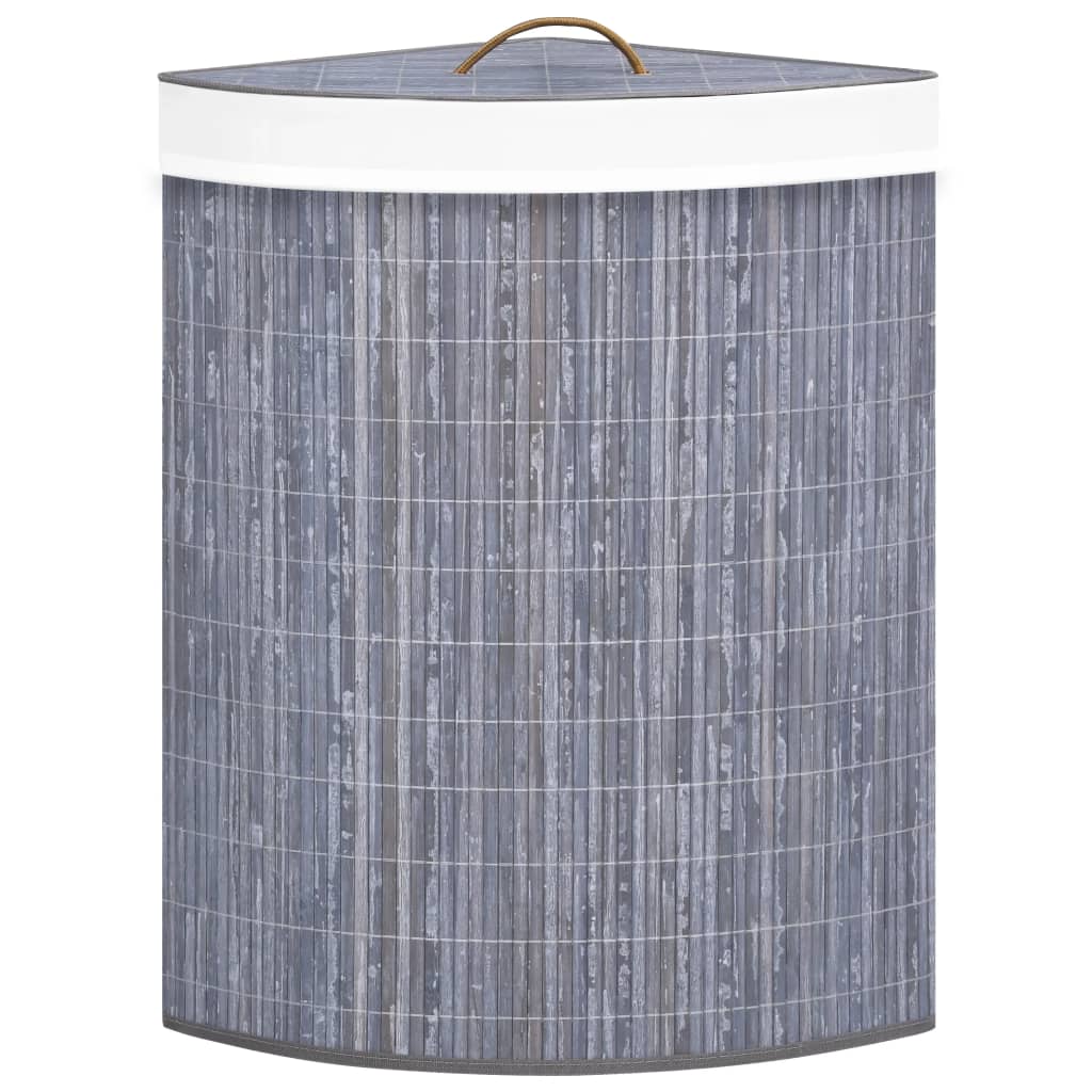 Eck-Wäschekorb Bambus 60 L