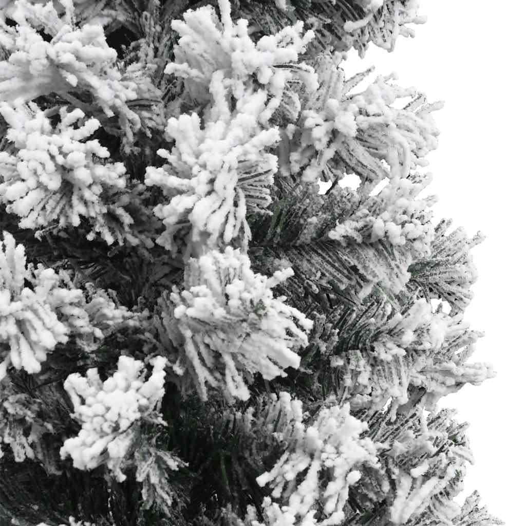 Künstlicher Weihnachtsbaum Schlank Mit Schnee Grün Pvc Grün Und Weiß