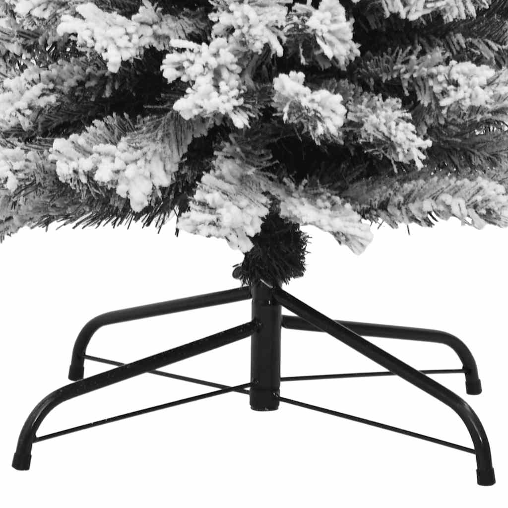 Künstlicher Weihnachtsbaum Schlank Mit Schnee Grün Pvc Grün Und Weiß
