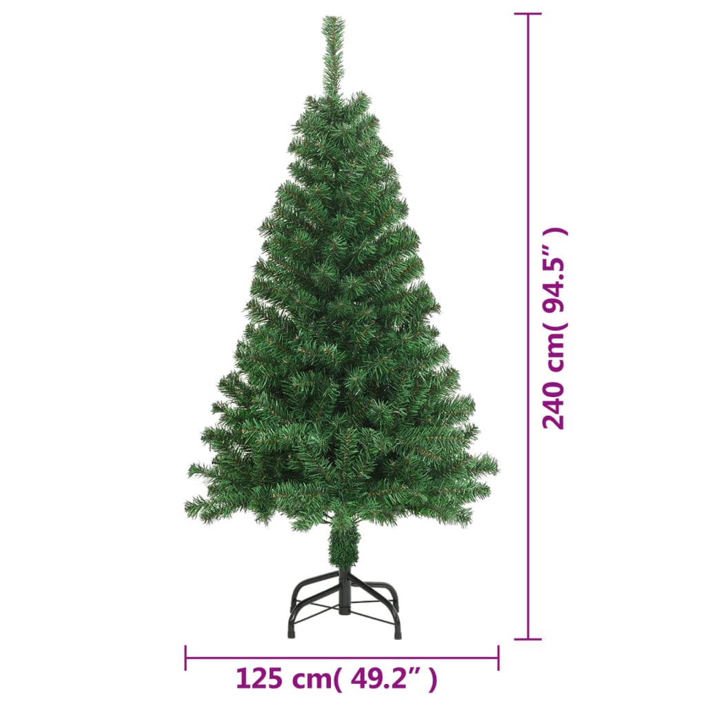 Künstlicher Weihnachtsbaum Mit Dicken Zweigen 240 Cm Pvc Grün