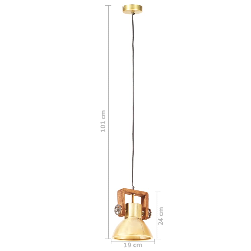 Hängelampe Industriestil 25 W Rund 19 Cm E27 Messing
