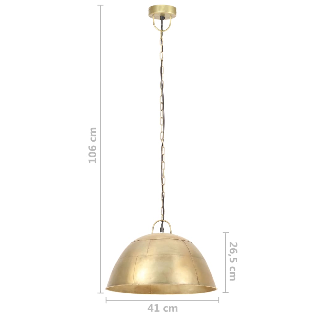 Hängelampe Vintage Industriestil 25 W Rund 41 Cm E27 Messing