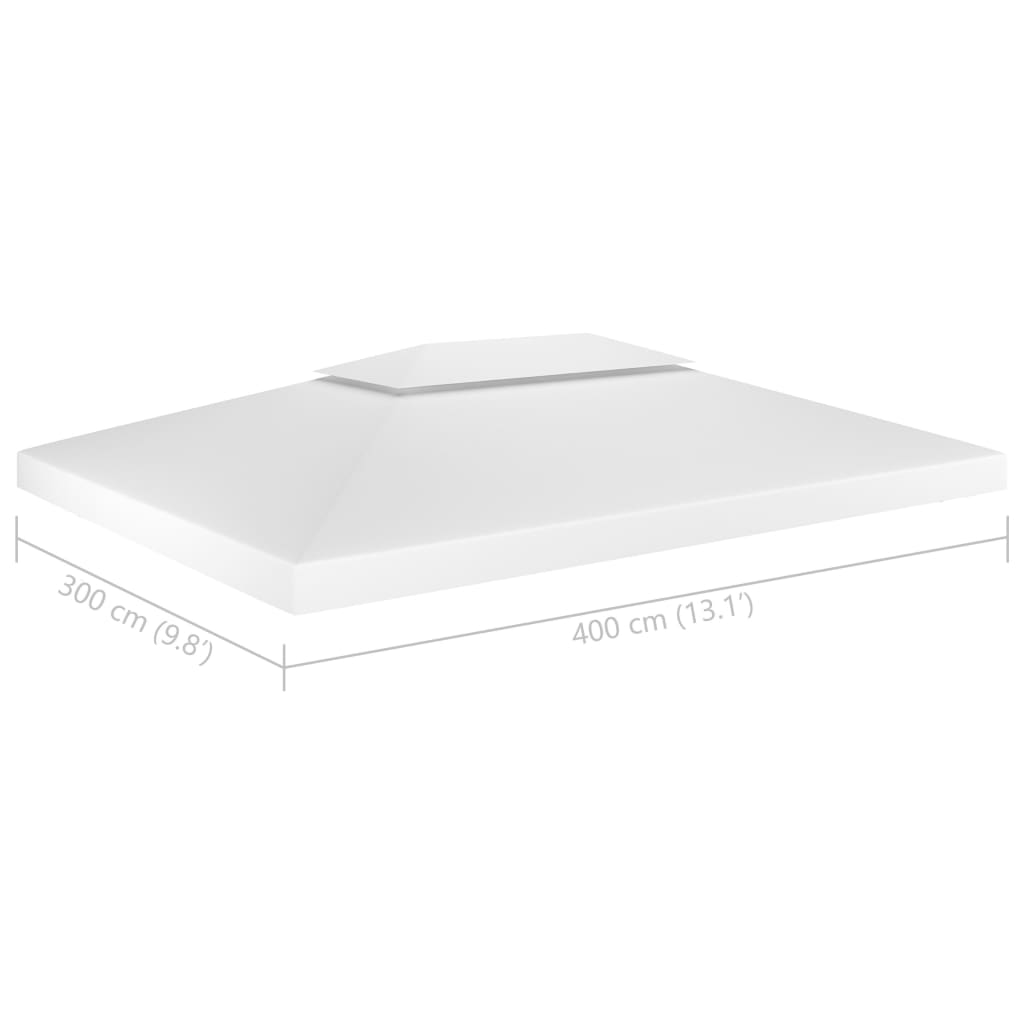Pavillon-Dachplane Mit Kaminabzug 310 G/M² Weiß