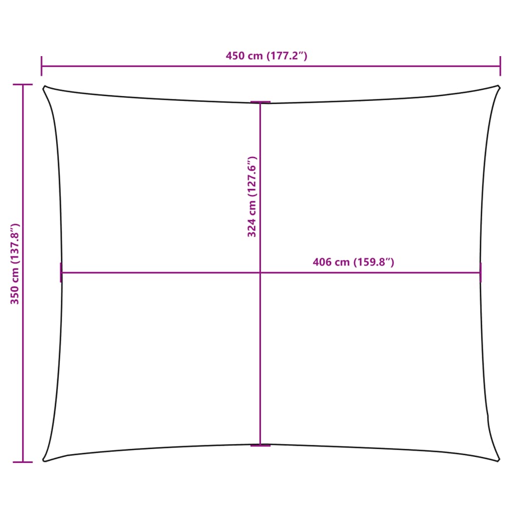 Sonnensegel Oxford-Gewebe Rechteckig 3,5X4,5 M Blau