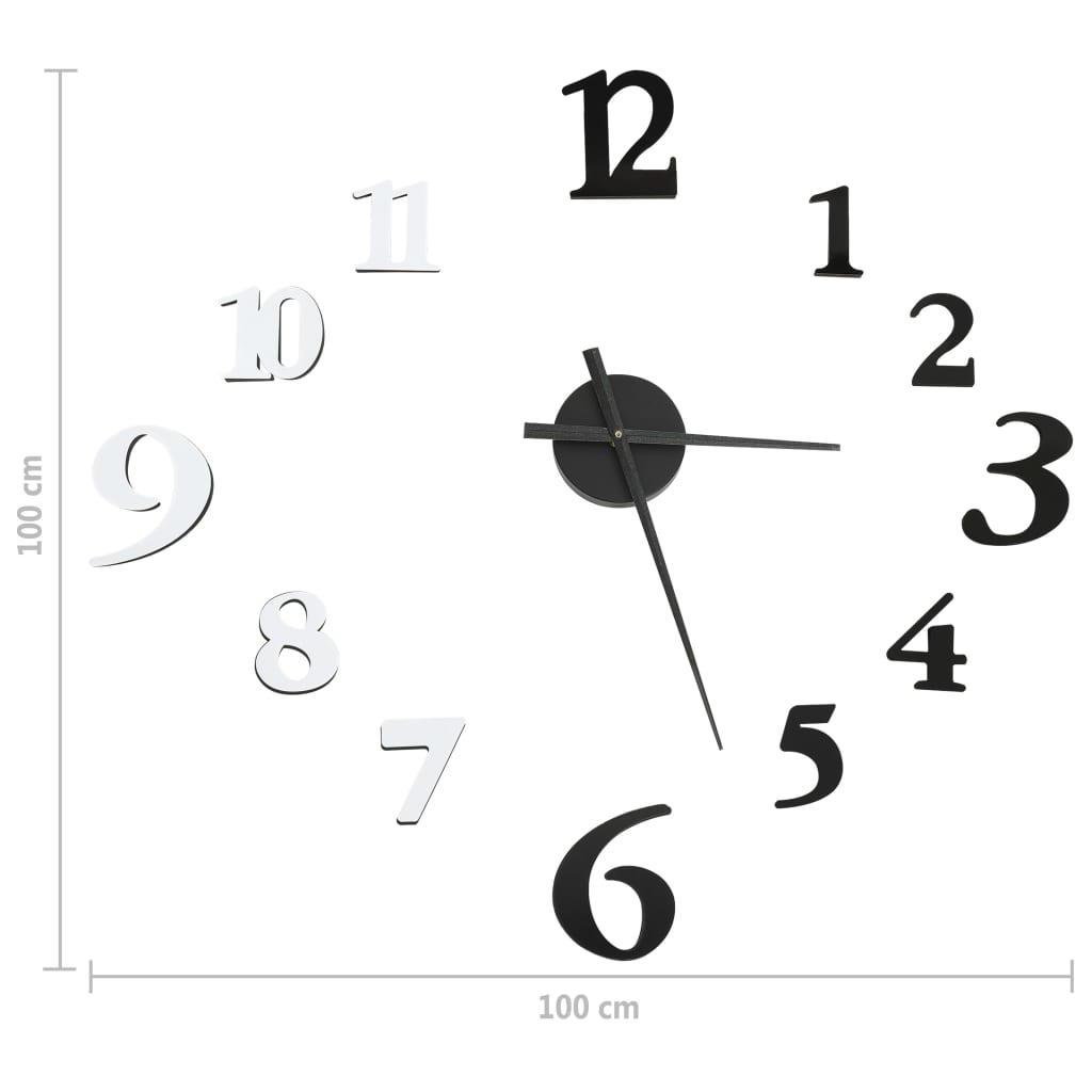3D-Wanduhr Modernes Design 100 Cm Xxl