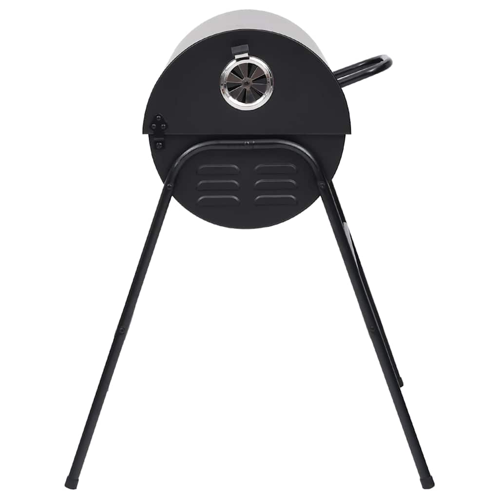 Grill Mit 2 Grillrosten Schwarz 80X95X90 Cm Stahl Schwarz