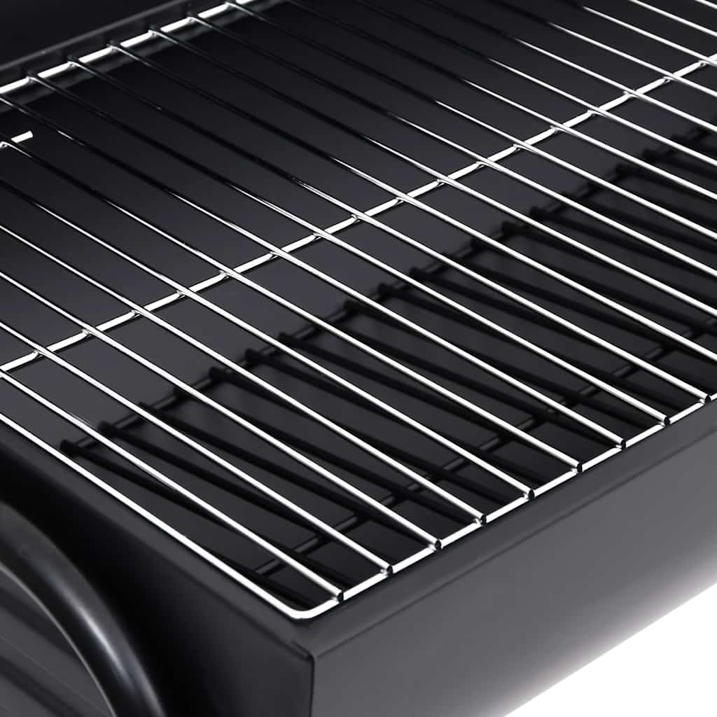 Grill Mit 2 Grillrosten Schwarz 80X95X90 Cm Stahl Schwarz
