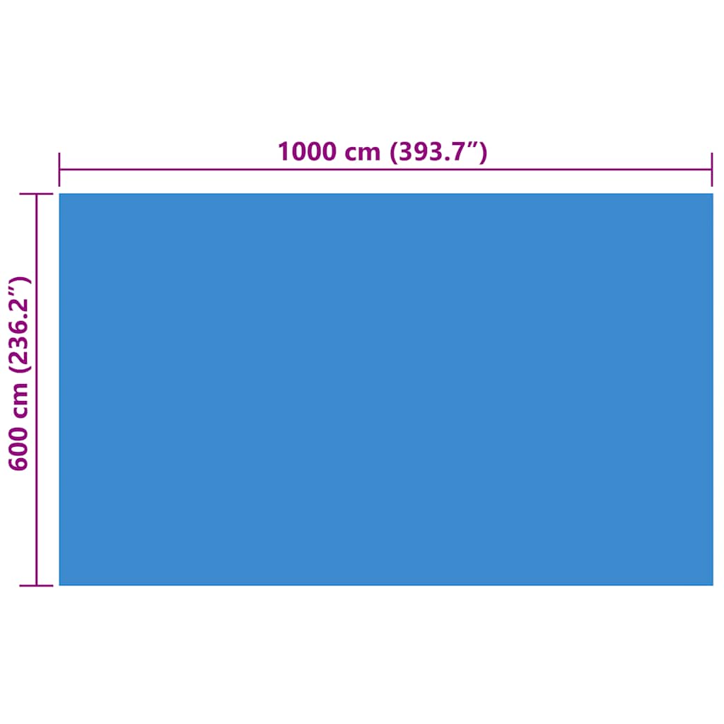 Rechteckige Poolabdeckung Pe Blau