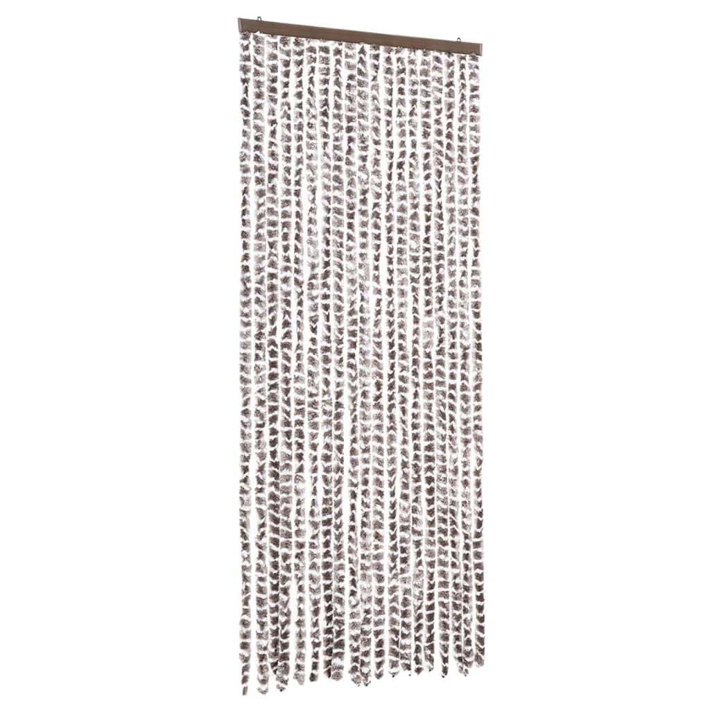 Insektenschutz-Vorhang Chenille Taupe Und Weiß