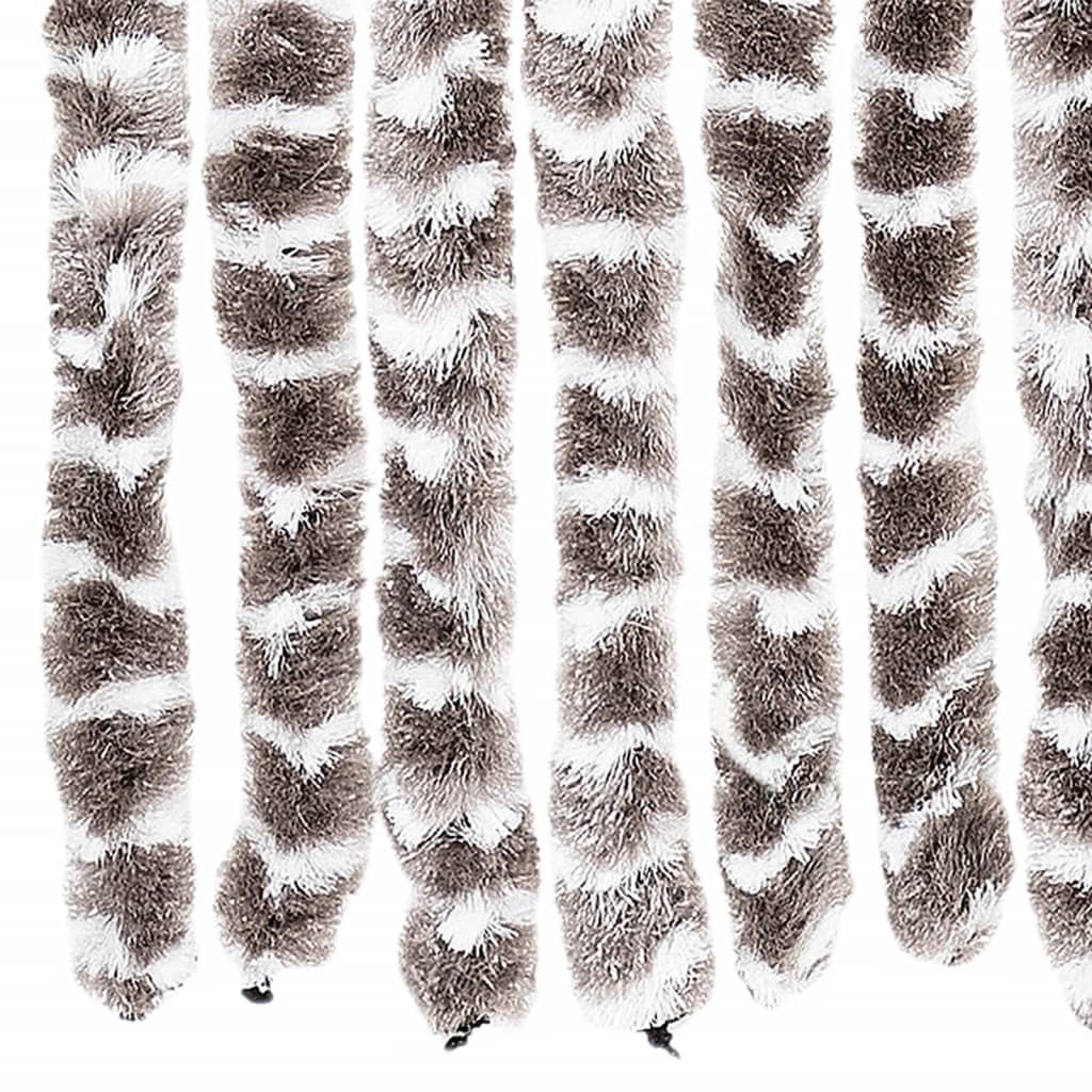 Insektenschutz-Vorhang Chenille Taupe Und Weiß