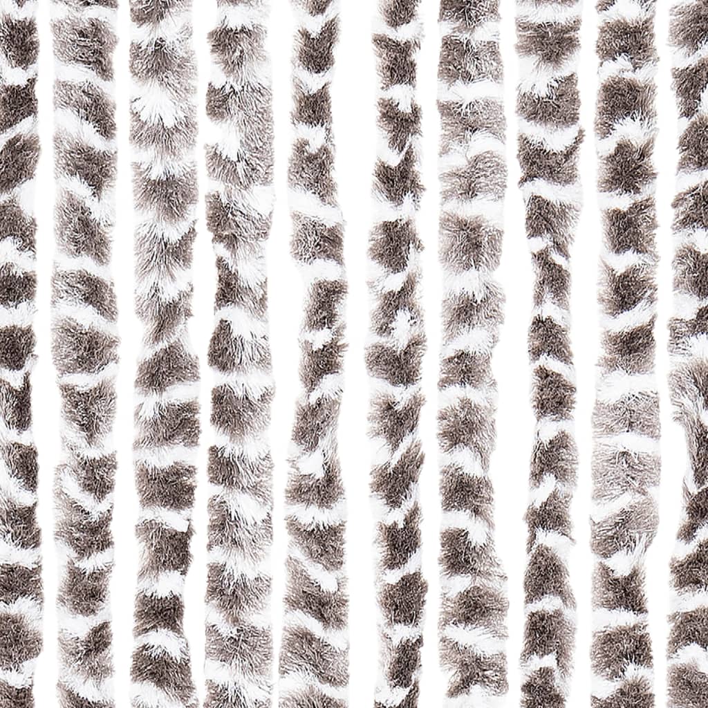 Insektenschutz-Vorhang Chenille Taupe Und Weiß