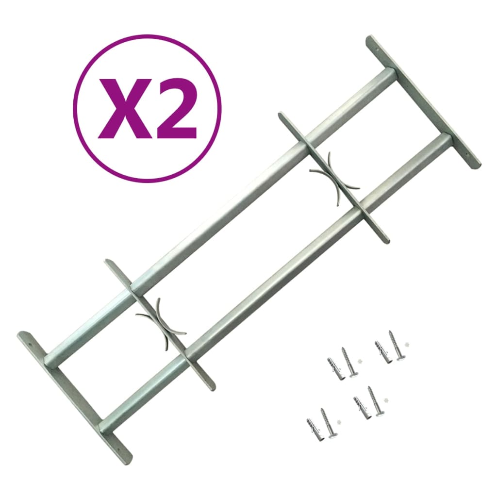 Fenstergitter Verstellbar Für Fenster 2 Stk. 1000-1500 Mm