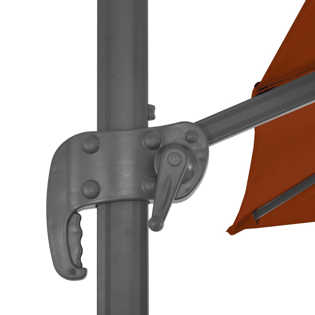 Ampelschirm Mit Aluminium-Mast Terrakotta