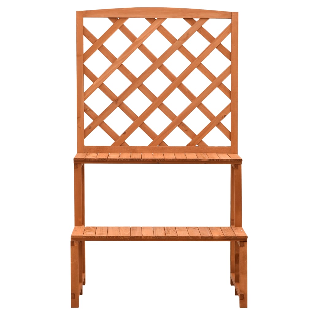 Blumentreppe Mit Rankgitter 70X42X120Cm Massivholz Tanne