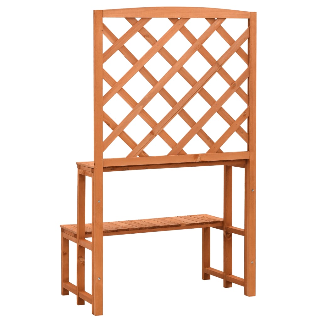 Blumentreppe Mit Rankgitter 70X42X120Cm Massivholz Tanne