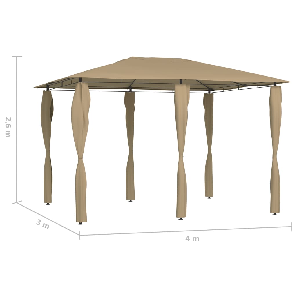 Pavillon 3X4X2,6 M 160 G/M² Taupe