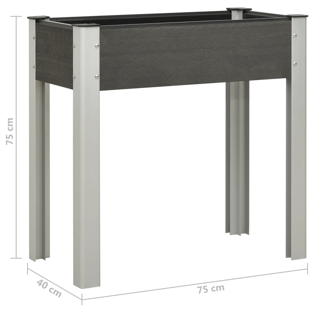 Garten-Hochbeet Wpc Grau