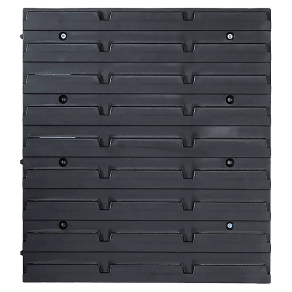 34-Tlg. Behälter-Set Für Kleinteile Mit Wandplatten Rot Schwarz
