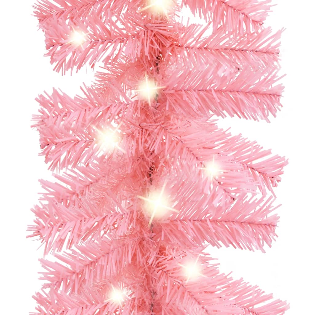 Weihnachtsgirlande Mit Led Rosa