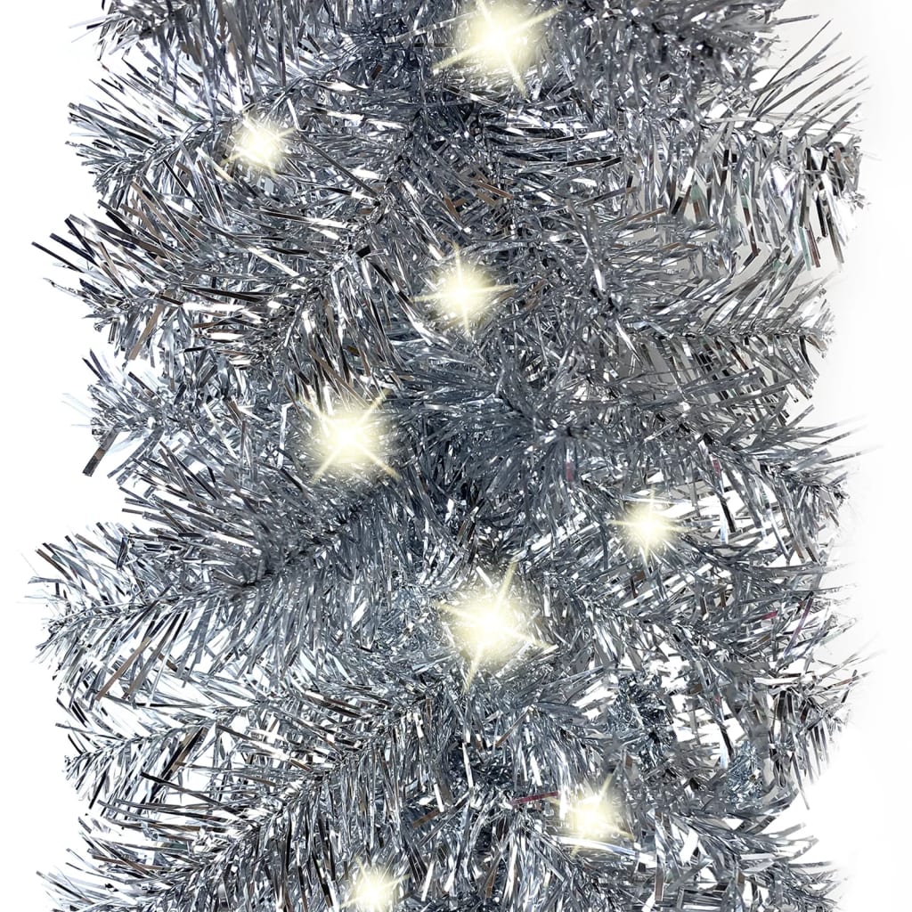 Weihnachtsgirlande Mit Led N Silber