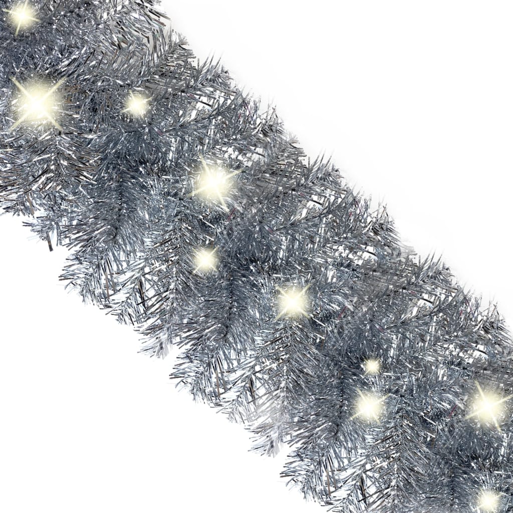 Weihnachtsgirlande Mit Led N Silber
