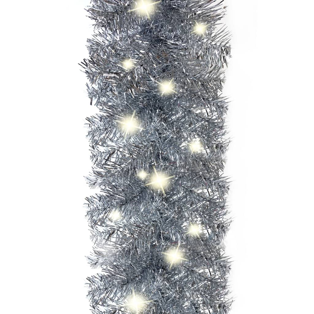 Weihnachtsgirlande Mit Led N Silber