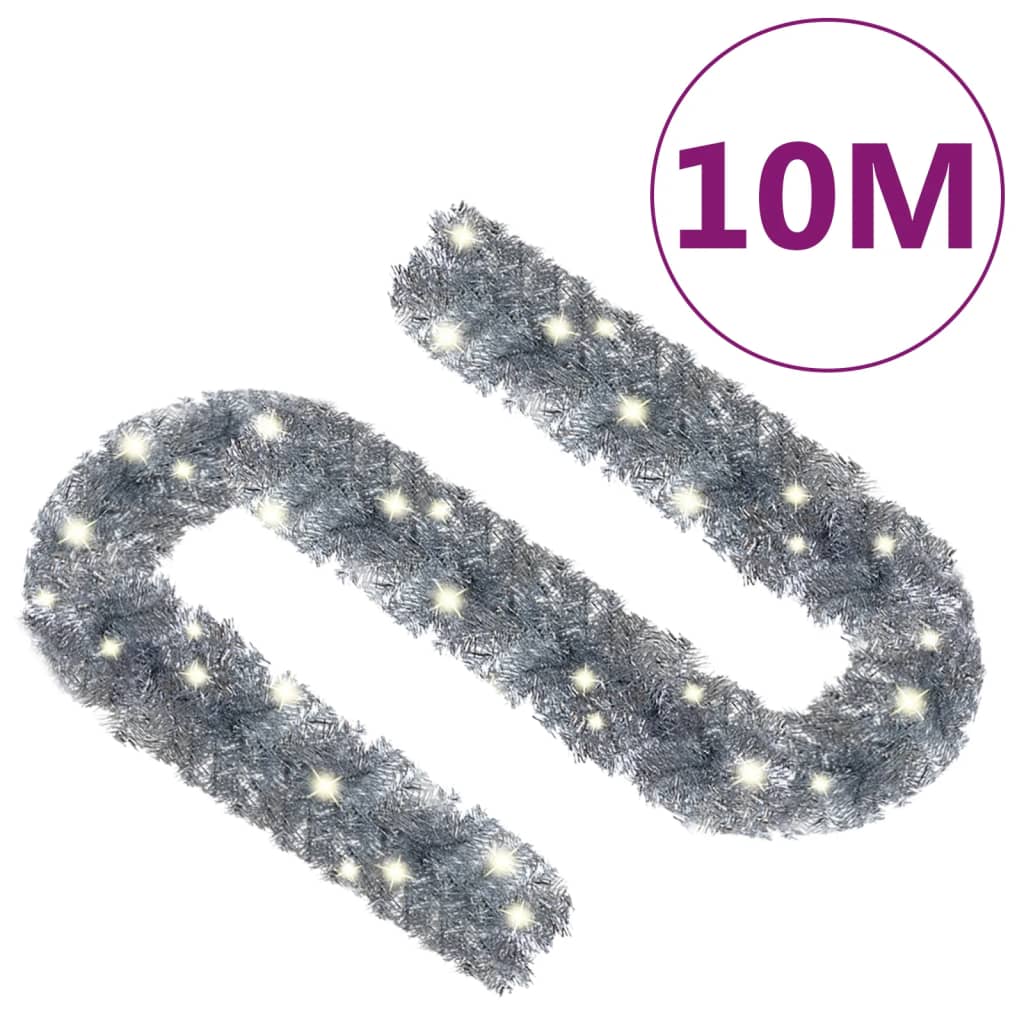 Weihnachtsgirlande Mit Led N Silber