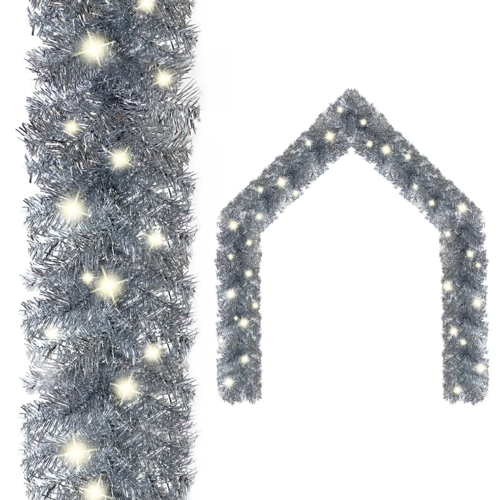 Weihnachtsgirlande Mit Led N Silber