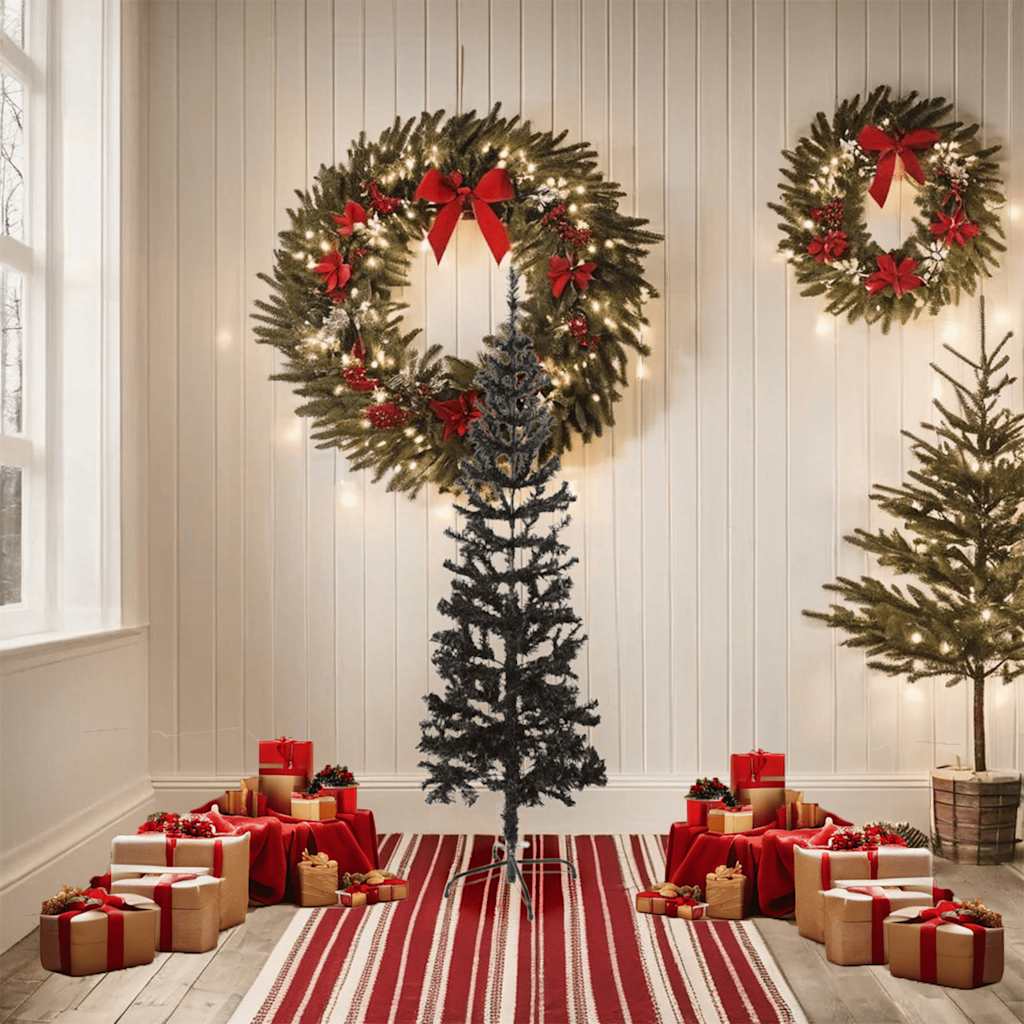 Schlanker Weihnachtsbaum 150 Cm Schwarz