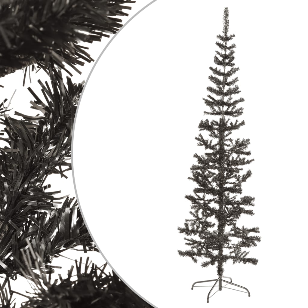 Schlanker Weihnachtsbaum 150 Cm Schwarz