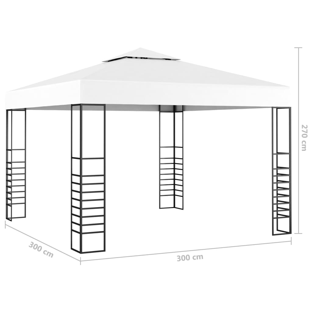 Gartenzelt Mit Led-Lichterkette 3X3 M