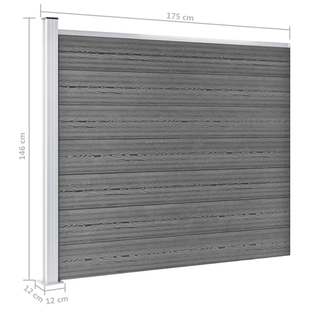 Zaunelement Set Wpc 699X146 Cm