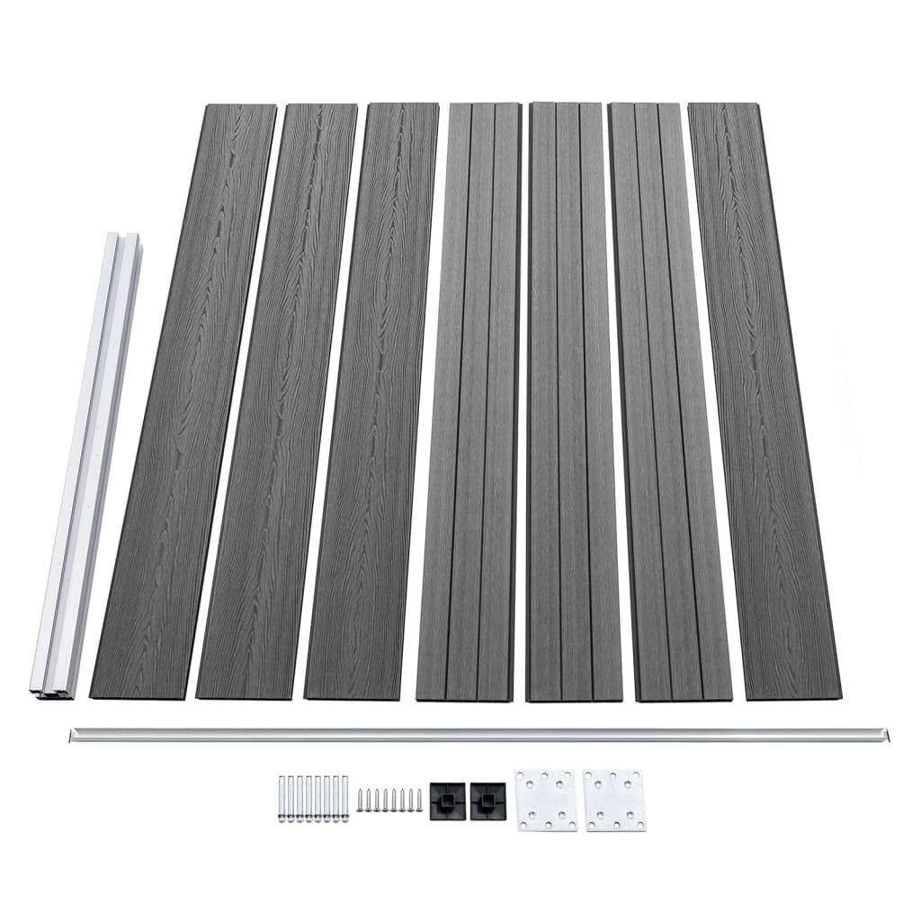 Zaunelement Set Wpc 699X146 Cm