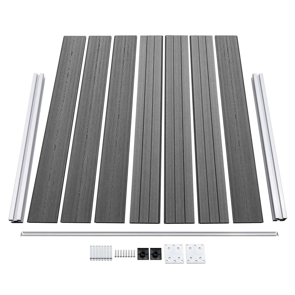 Zaunelement Set Wpc 699X146 Cm