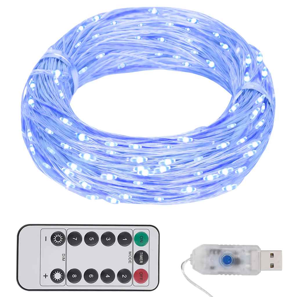 Led-Lichterdraht 400 Led 8 Funktionen Blau