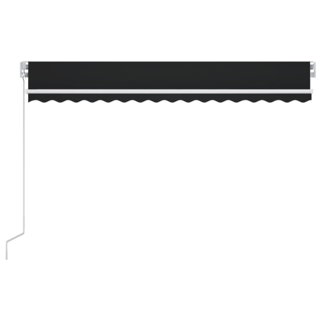 Markise Manuell Einziehbar Mit Led Anthrazit