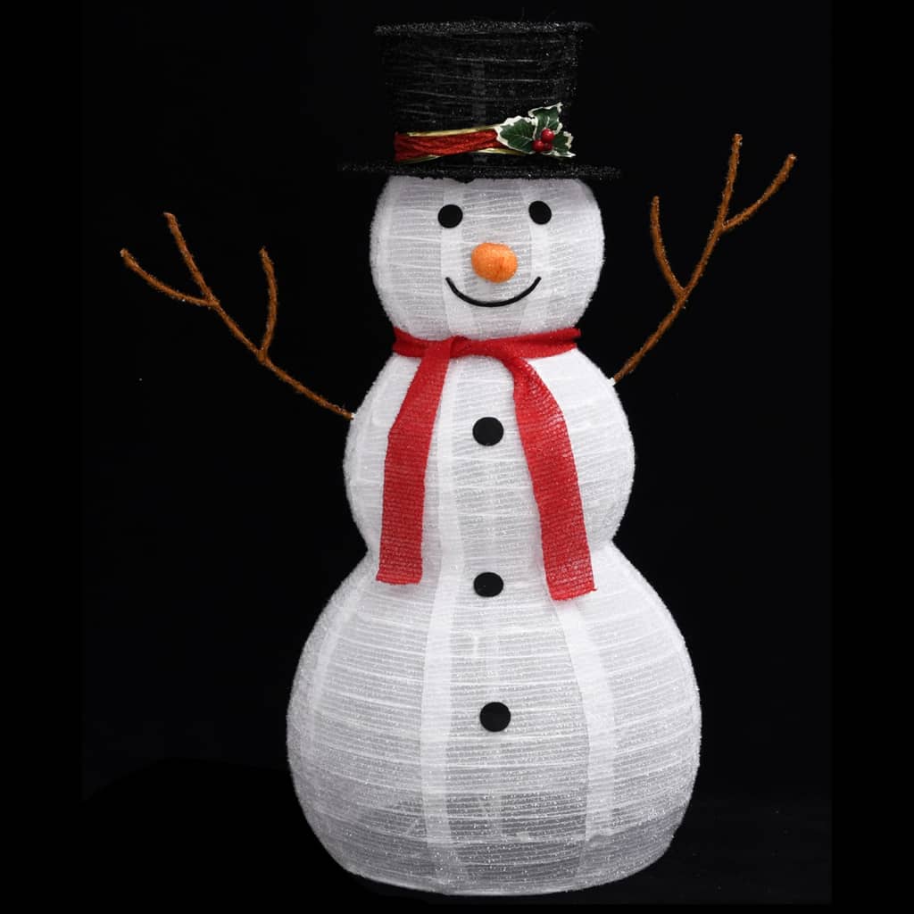 Led-Schneemann Weihnachtsfigur Luxus-Stoff