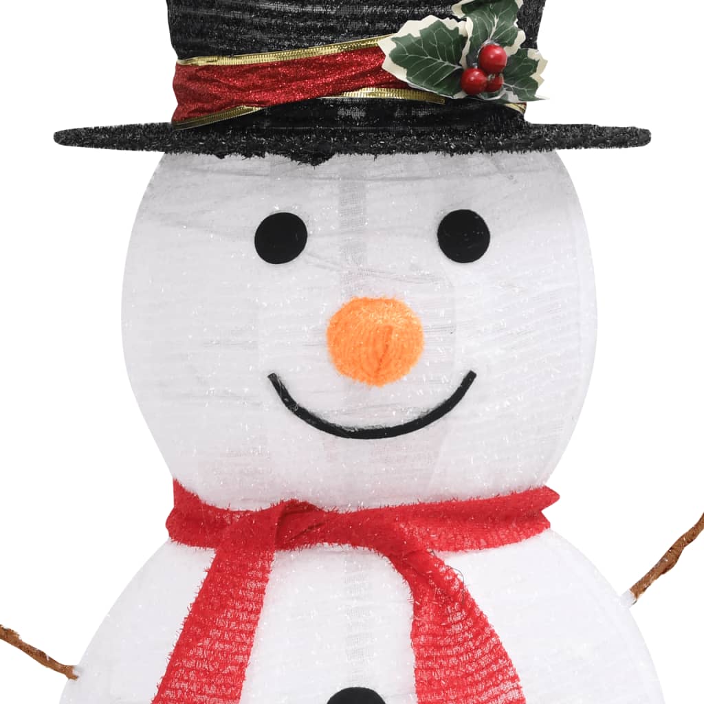 Led-Schneemann Weihnachtsfigur Luxus-Stoff
