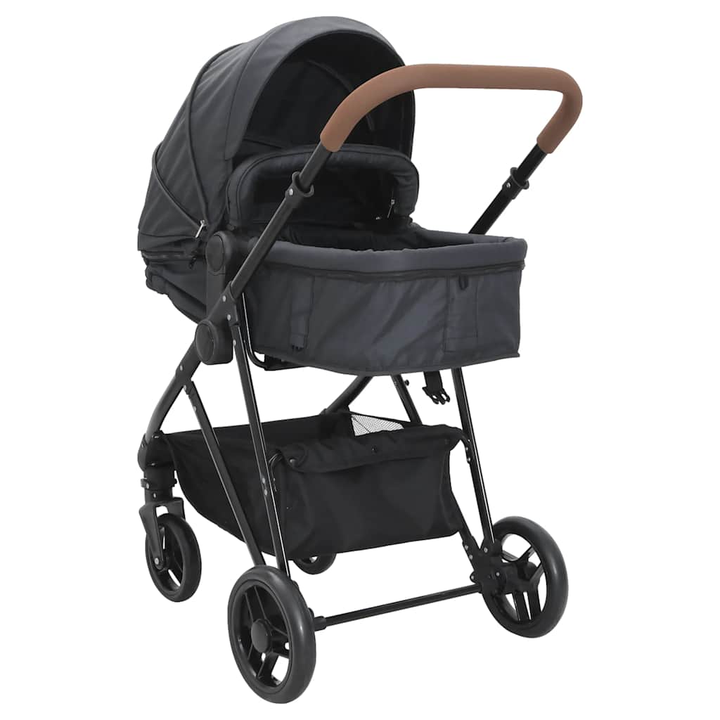 Kinderwagen Und Schwarz Stahl