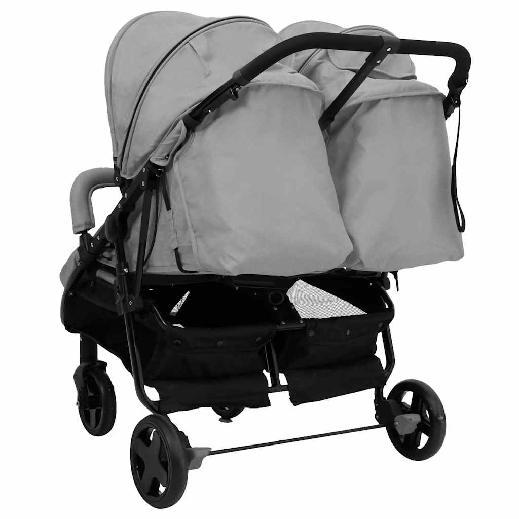 Geschwisterwagen Und Schwarz Stahl