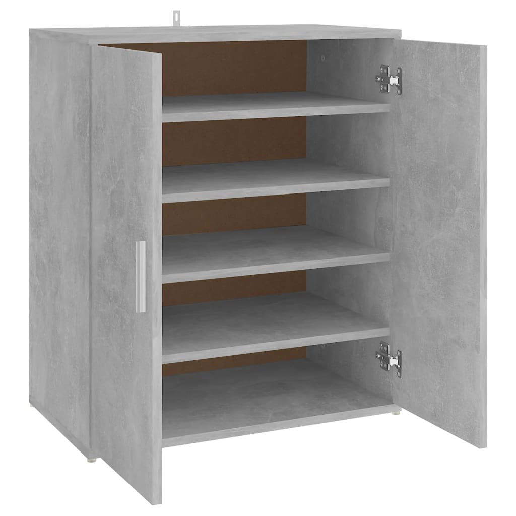 Schuhschrank Holzwerkstoff Betongrau