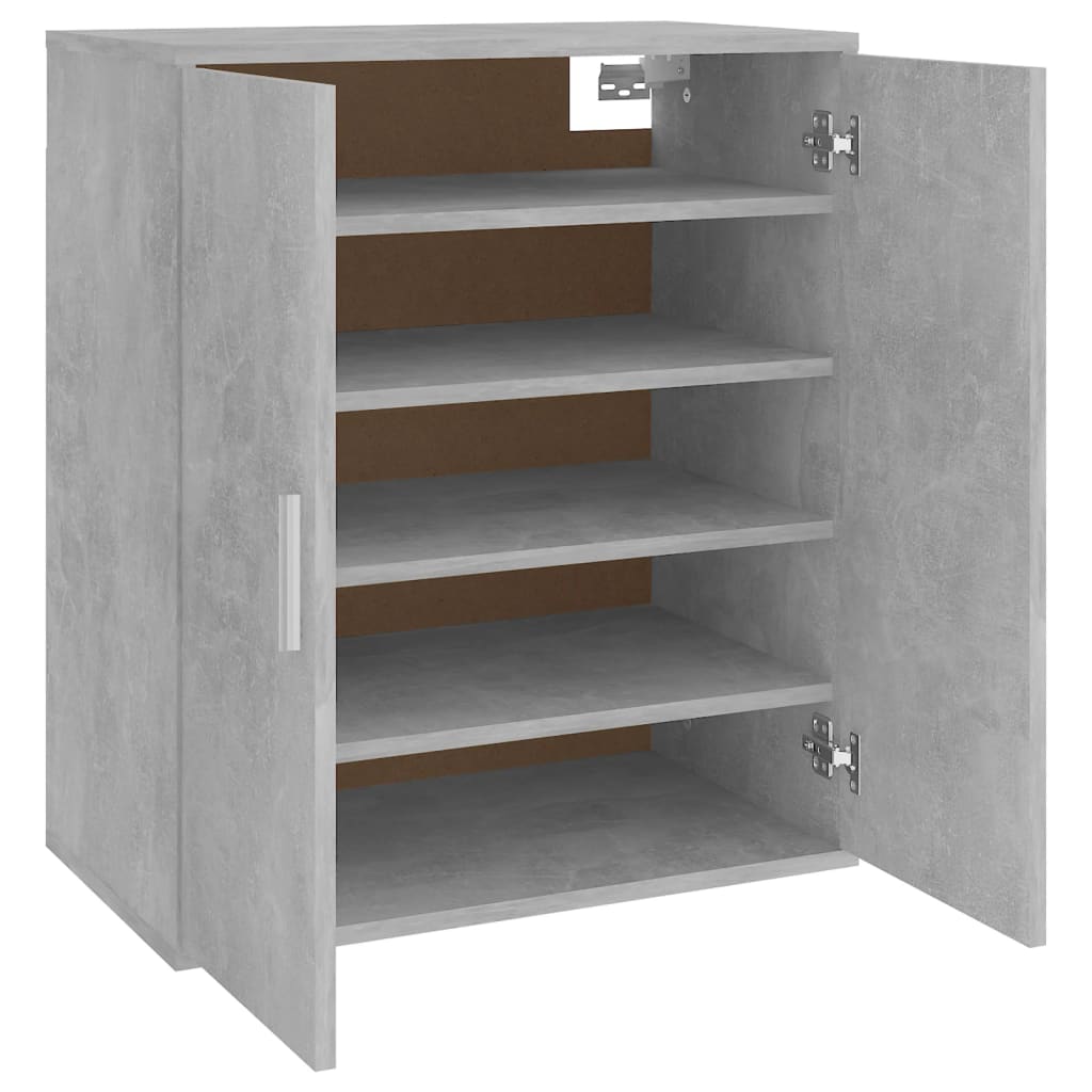 Schuhschrank Holzwerkstoff Betongrau