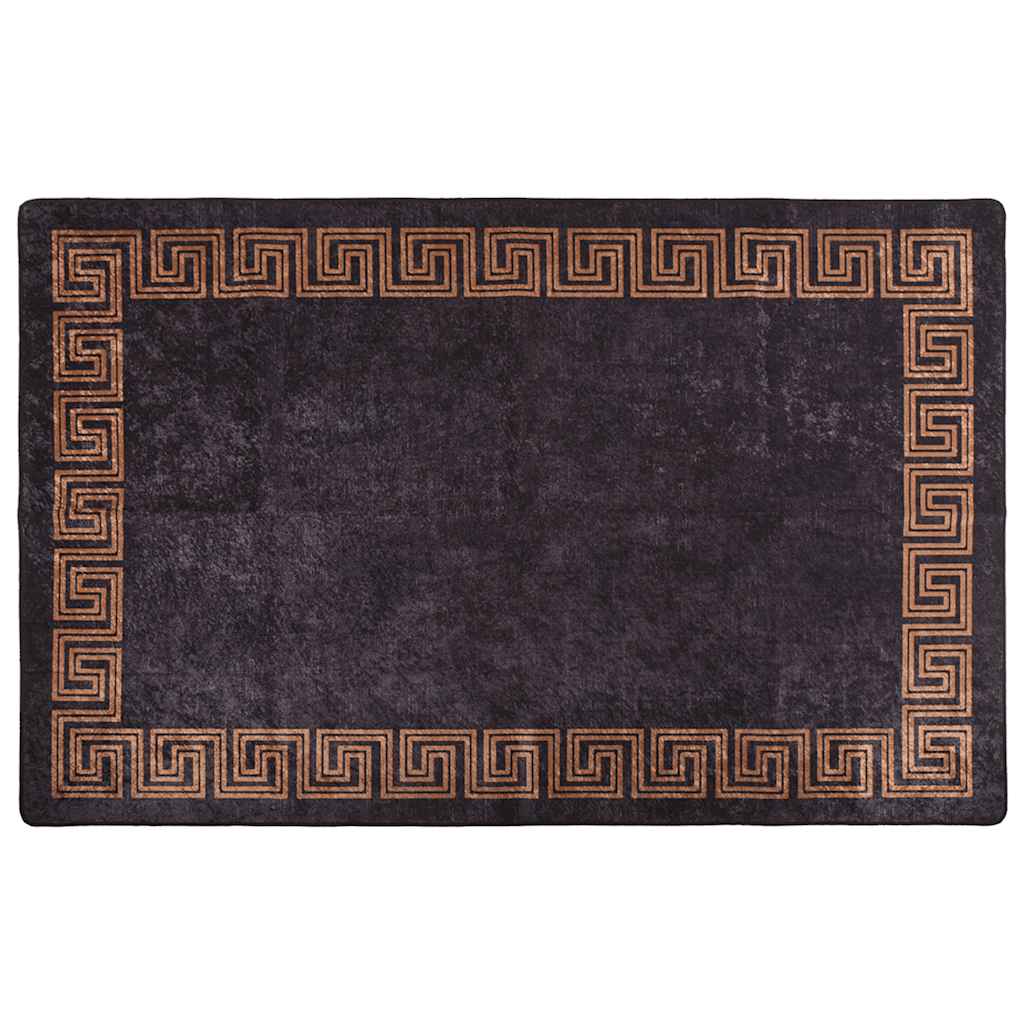 Teppich Waschbar Und Golden Schwarz