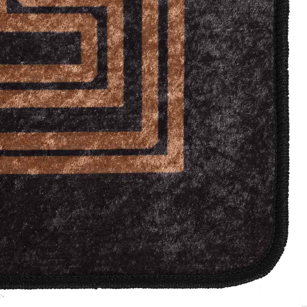 Teppich Waschbar Und Golden Schwarz