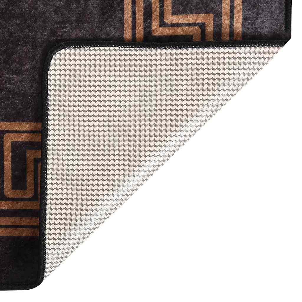 Teppich Waschbar Und Golden Schwarz